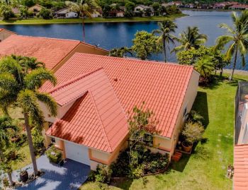Tile roof installation in Key Biscayne by City Roofing and Construction Inc.